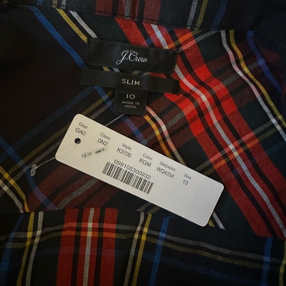 J. Crew Slim Stretch Stewart Tartan Button-Down Shirt - Picture 7 of 7